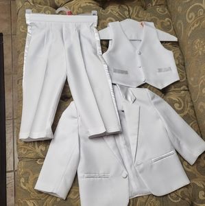 3pc White toddler suit